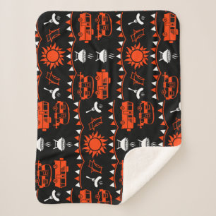 Manta Sherpa Decoración de camping de caravana