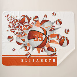 Manta Sherpa decoración de la sala de baloncesto chicas estrell