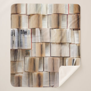 Manta Sherpa Decoración de libros de pared