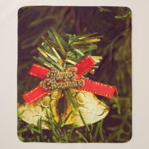 Manta Sherpa Decoración de navidades con fondo de árbol de Navi