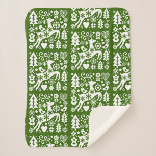 Manta Sherpa Decoración de Navidades nórdicos tradicionales