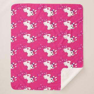 Manta Sherpa Decoración de unicornio de guardería