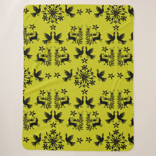 Manta Sherpa Decoración Otomi Mexicana