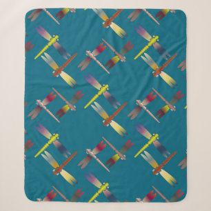 Manta Sherpa Decorative colored seamless pattern with cute drag