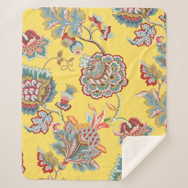 Manta Sherpa Decorativo patrón inmaculado. m tradicional (Anverso)