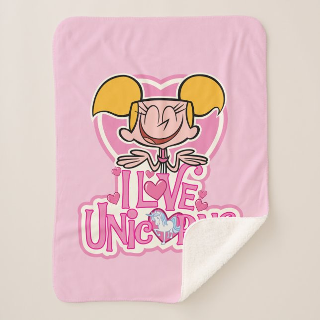 Manta Sherpa Dee Dee - Amo Unicornios (Anverso)