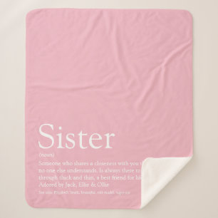 Manta Sherpa Definición de Hermana Genial Rosa Divertida y Geni