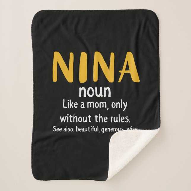 Manta Sherpa Definición de nina de arte madre (Anverso)