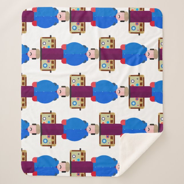 Manta Sherpa Del Griffith – Patterned Sherpa Blanket (Anverso)