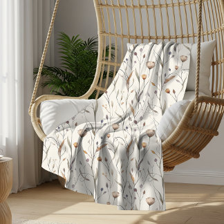 Manta Sherpa Delicate Wildflowers 