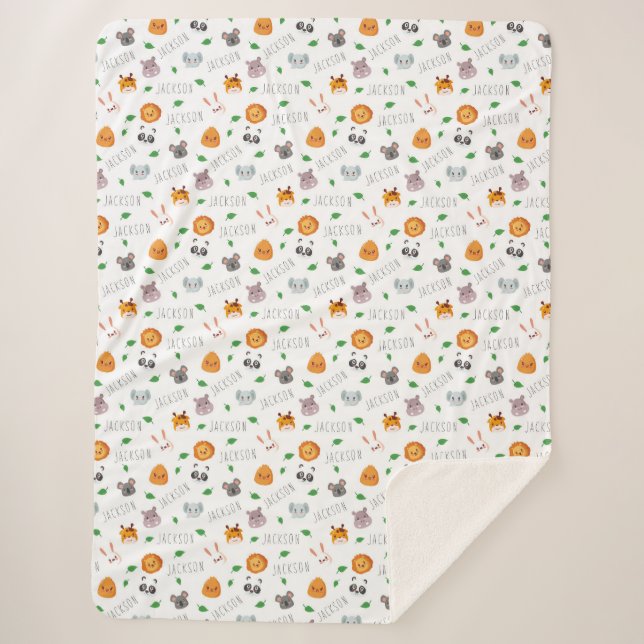 Manta Sherpa "Deliciosa zoofrienda personalizada" (Anverso)