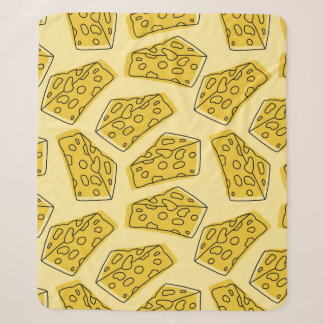 Manta Sherpa delicious cheese seamless pattern isolated in yell