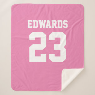 Manta Sherpa Deportes de personalizado numerados con nombre