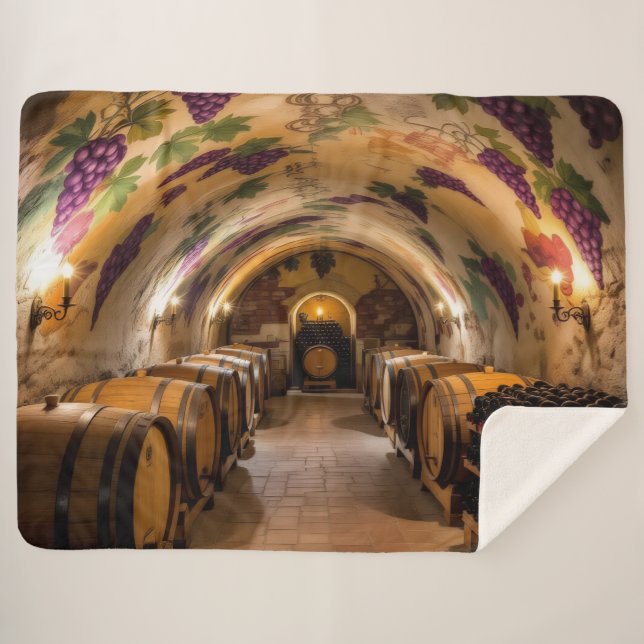 Manta Sherpa „Der Zauber des Weins – Eleganz in jedem Tropfen“ (Anverso (horizontal))