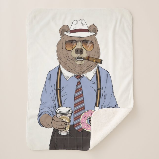 Manta Sherpa Desayuno del oso (Anverso)