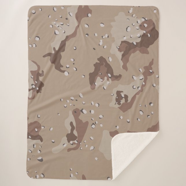 Manta Sherpa Desert Camo Sherpa Blanket (Anverso)