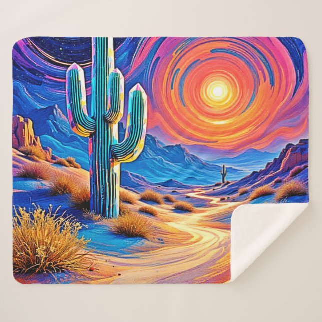 Manta Sherpa Desert Sunset Glow (Anverso (horizontal))