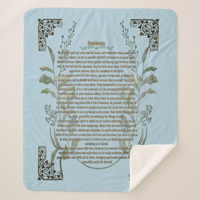 Manta Sherpa Desiderata (Anverso)