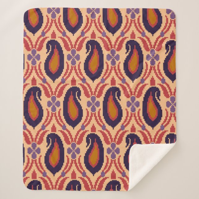 Manta Sherpa Designación tradicional de Allover, antecedentes,  (Anverso)