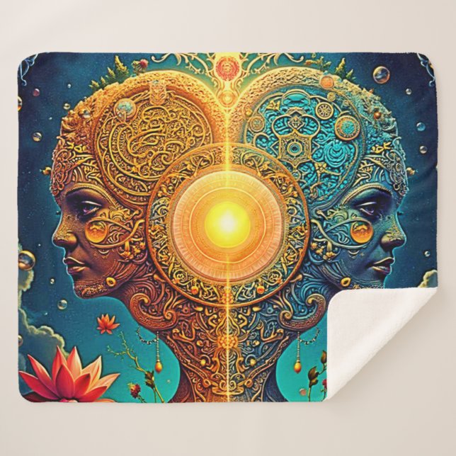 Manta Sherpa Despertar el arte espiritual (Anverso (horizontal))