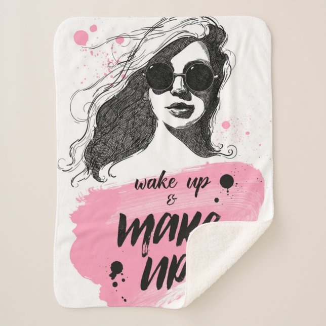 Manta Sherpa Despierte y componga (Anverso)