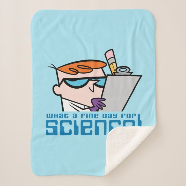 Manta Sherpa Dexter - ¡Qué Buen Día Para La Ciencia! (Anverso)