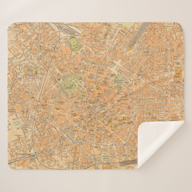 Manta Sherpa Di Milano - mapa de Pianta de Milano, Italia (Anverso (horizontal))