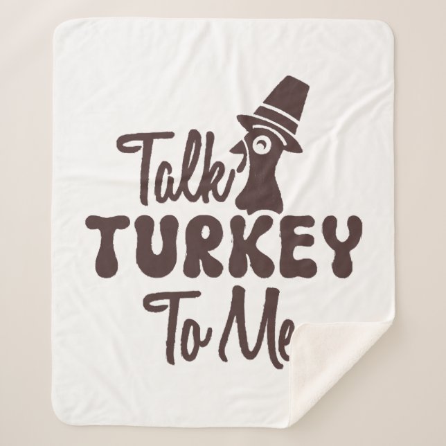 Manta Sherpa Día de Acción de Gracias (Anverso)