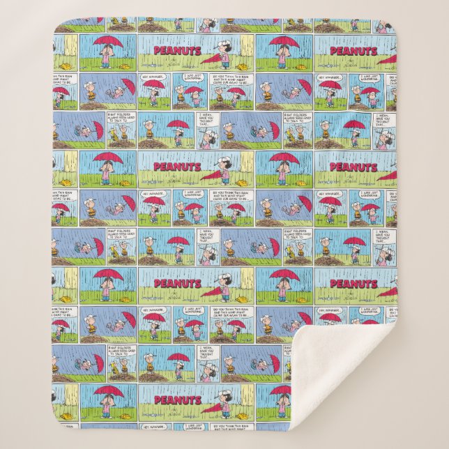 Manta Sherpa Día De Lluvia En El Juego De Béisbol (Anverso)