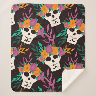 Manta Sherpa Dia de Los Muertos, Halloween tradicional Mexicano