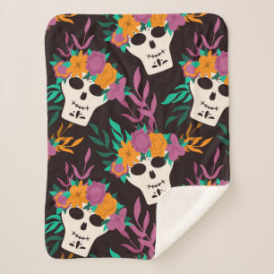 Manta Sherpa Dia de Los Muertos, Halloween tradicional Mexicano