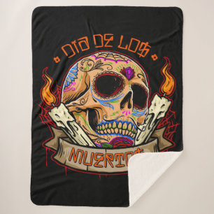 Manta Sherpa Dia De Muertos