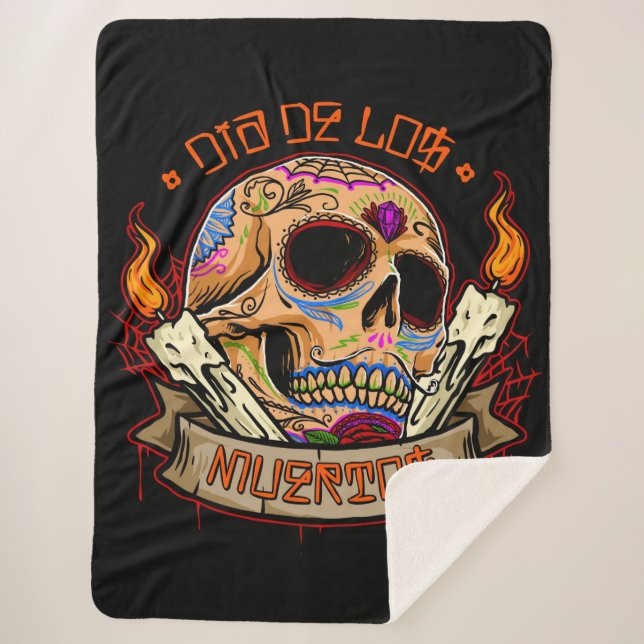 Manta Sherpa Dia De Muertos (Anverso)