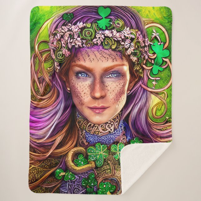 Manta Sherpa Día de San Patricio (Anverso)