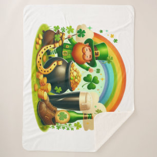 Manta Sherpa Día de San Patricio, bonito y caprichoso