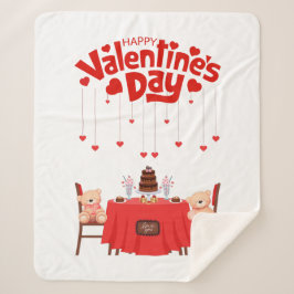 Manta Sherpa Día de San Valentín Chocolates Lindos Corazones Os