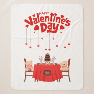 Manta Sherpa Día de San Valentín Chocolates Lindos Corazones Os