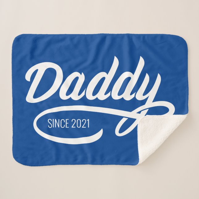 Manta Sherpa Día del Padre - Papi desde... (Anverso (horizontal))