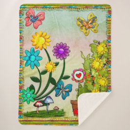 Manta Sherpa Día muy hippy Fantasía caprichosa