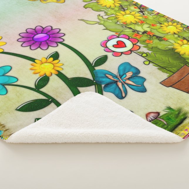 Manta Sherpa Día muy hippy Fantasía caprichosa (3/4)