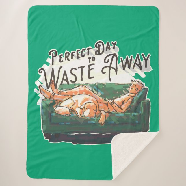 Manta Sherpa Día perfecto para desperdiciar (Anverso)