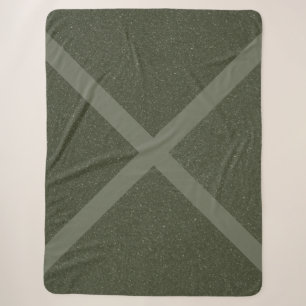 Manta Sherpa Diagonal Moss Green Sherpa Blanket