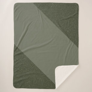 Manta Sherpa Diagonal Moss Green Sherpa Blanket