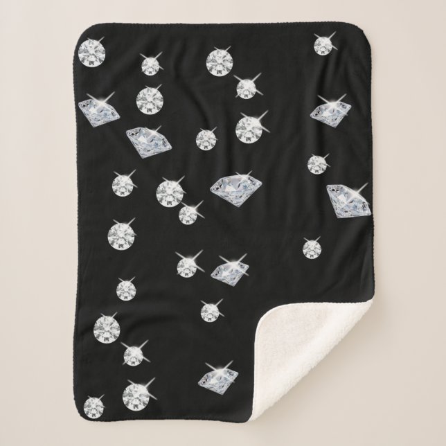 Manta Sherpa Diamantes espumosos (Anverso)