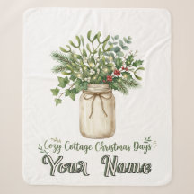 Días de Navidad en una Cabaña Acogedora Frase en T