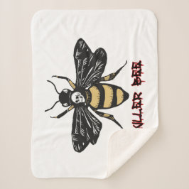 Manta Sherpa Dibujo de abejas asesinas