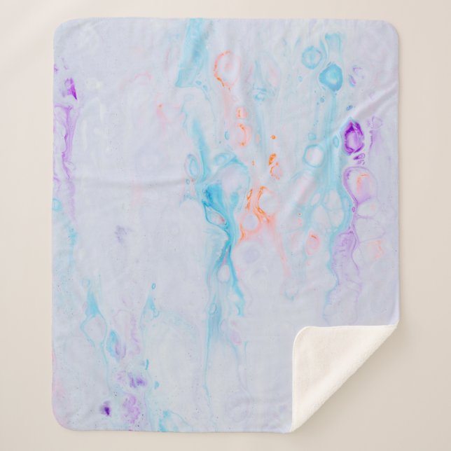 Manta Sherpa Dibujo de imágenes salpicadas (Anverso)