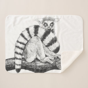 Manta Sherpa Dibujo de Lemur
