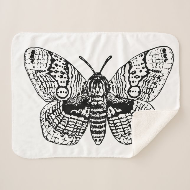 Manta Sherpa Dibujo de moscas brahmanas (Anverso (horizontal))