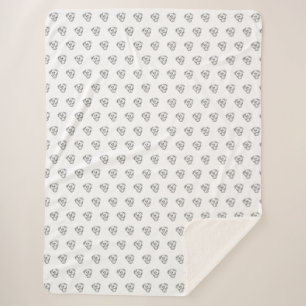 Manta Sherpa dibujo de pitbull simple amantes de perros blanco